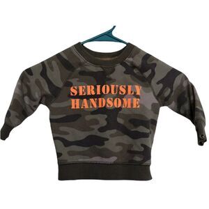 Carter's Sweatshirt Camouflage Camo Seriously Handsome‎ Shirt Top 18 Months